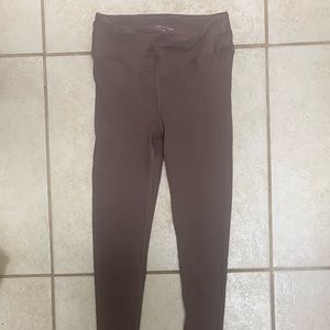 Year of Ours tan ribbed leggings